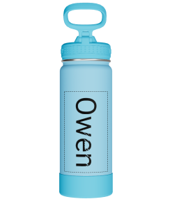 Actives Kids Glow In The Dark Water Bottle With Straw Lid - customized