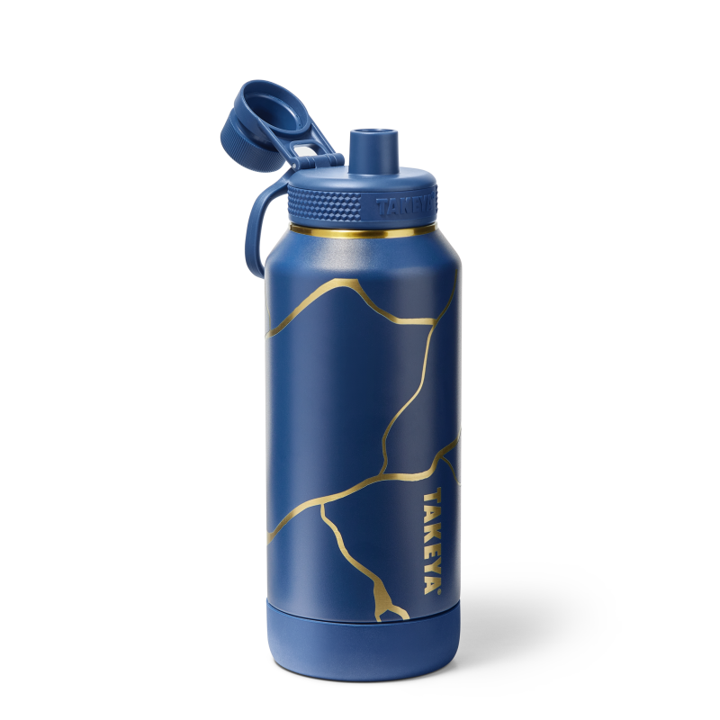 Kintsugi Water Bottle with Spout Lid